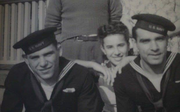 Yogi Berra (left) about to ship out for Normandy. (Photo: Berra family archives)