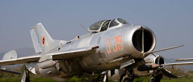 A former AAF Shenyang J/F-6, rusting away at Kucove Air Base. Photograph by Rob Schleiffert, 2007