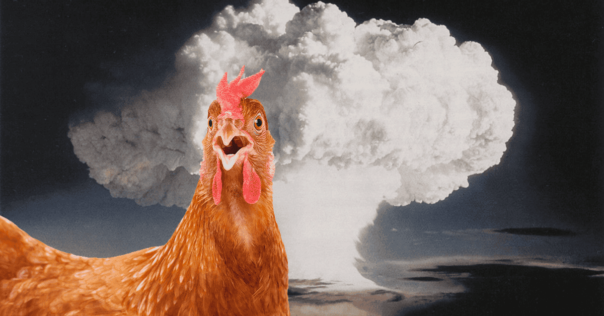 That time the British developed a chicken heated nuclear bomb
