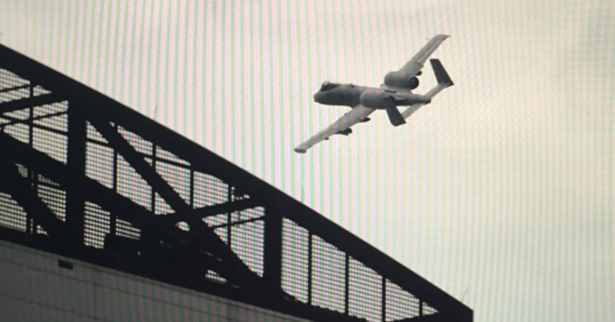 A-10s buzzing Charlotte. (Video screenshot)