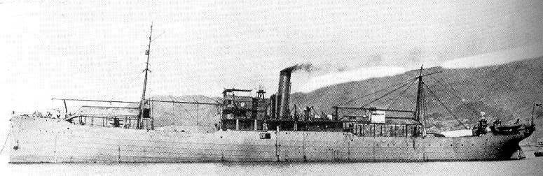 The Japanese seaplane carrier Wakamiya, circa 1914. | Source: Wikipedia