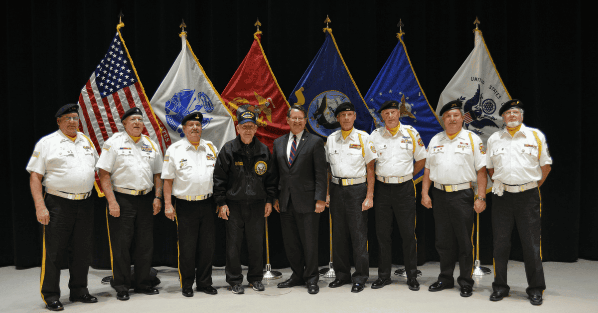 Senator Peters presented Vietnam Veteran lapel pins to Detroit Metro area veterans in October, 2016. Gary Peters