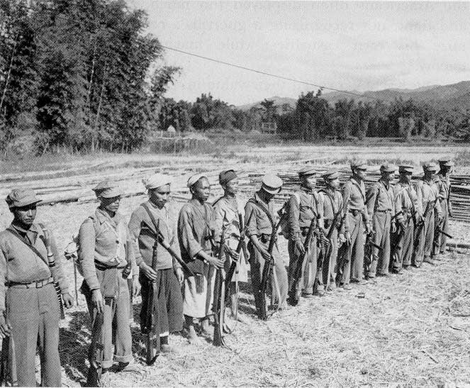 Kachin Rangers stand in formation. (Photo: U.S. Army)