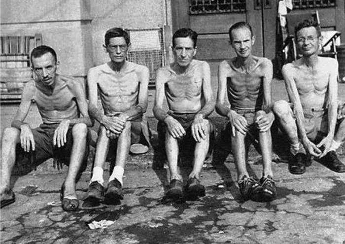 POWs interned by the Japanese in the Philippines were malnourished and subject to brutal conditions. (Photo: U.S. Army Signal Corps)