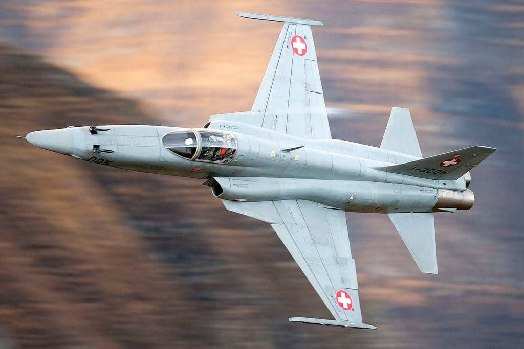 A Swiss Air Force F-5E Tiger. (Photo from Wikimedia Commons)