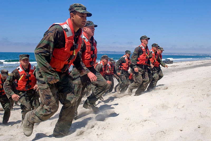 U.S. Navy SEAL candidates from class 284 participate in Hell Week at the Naval Special Warfare Center at Naval Amphibious Base Coronado in San Diego, California. (U.S. Navy photo)