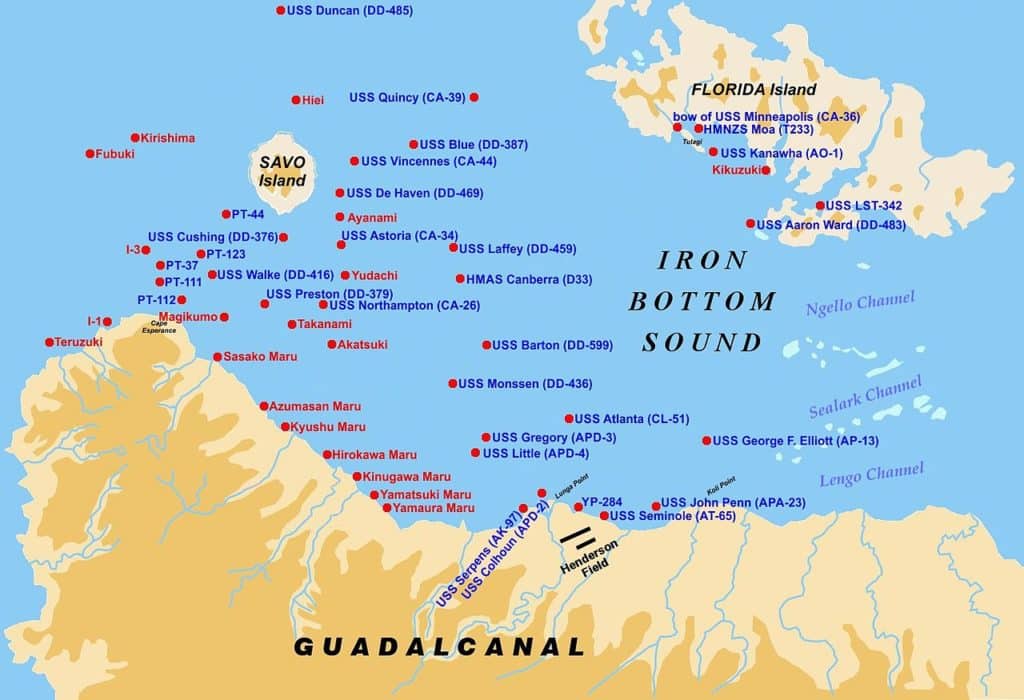 battle for guadalcanal map
