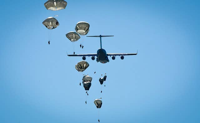 U.S. Army paratroopers from the 82nd Airborne Division conduct an operation on Oct. 20, 2015. (U.S. Army photo by Sgt. Juan F. Jimenez)