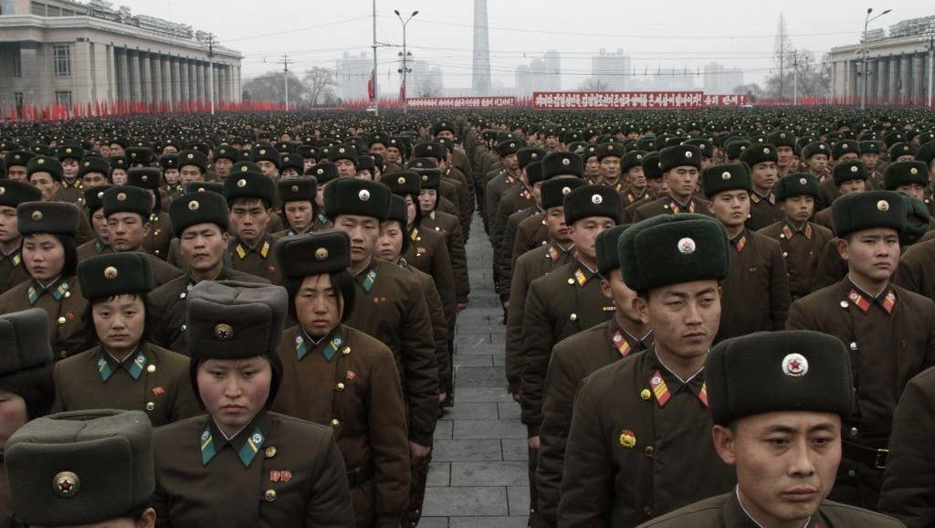 North Korean troops.