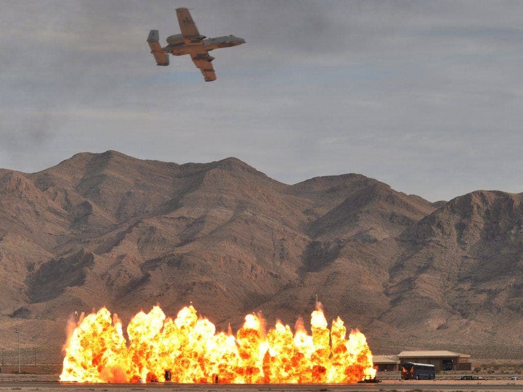 The A-10 shows off its non-BRRRRRT related talents during the 2011 Aviation Nation Open House on Nellis Air Force Base, Nev., in 2011. | US Air Force photo by Tech Sgt. Bob Sommer
