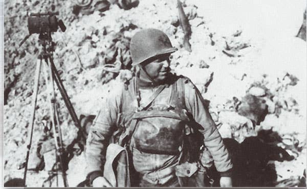 Then-Lt. Col. Earl Rudder on the Pointe du Hoc on D-Day.(Photo: U.S. Army)