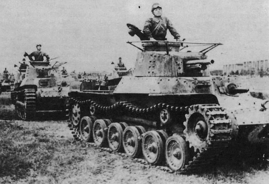 Early model Chi-Ha tanks, like the kind Ganju Lama used to eat for breakfast.