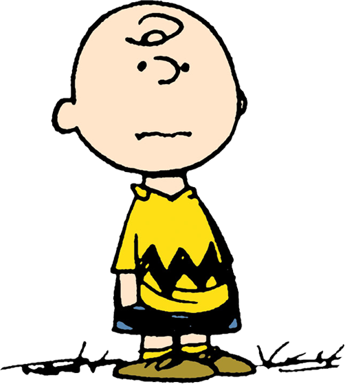 Don't laugh. (Official image of Charlie Brown, created by Charles M. Schultz)