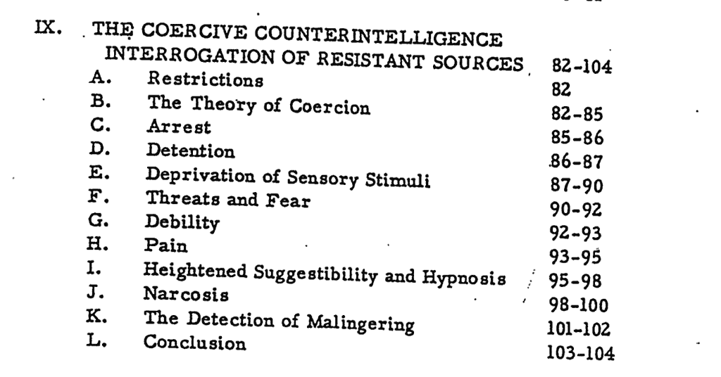The levels of Kubark from the original document published in 1963. (Source: NSA Archive / Screenshot)
