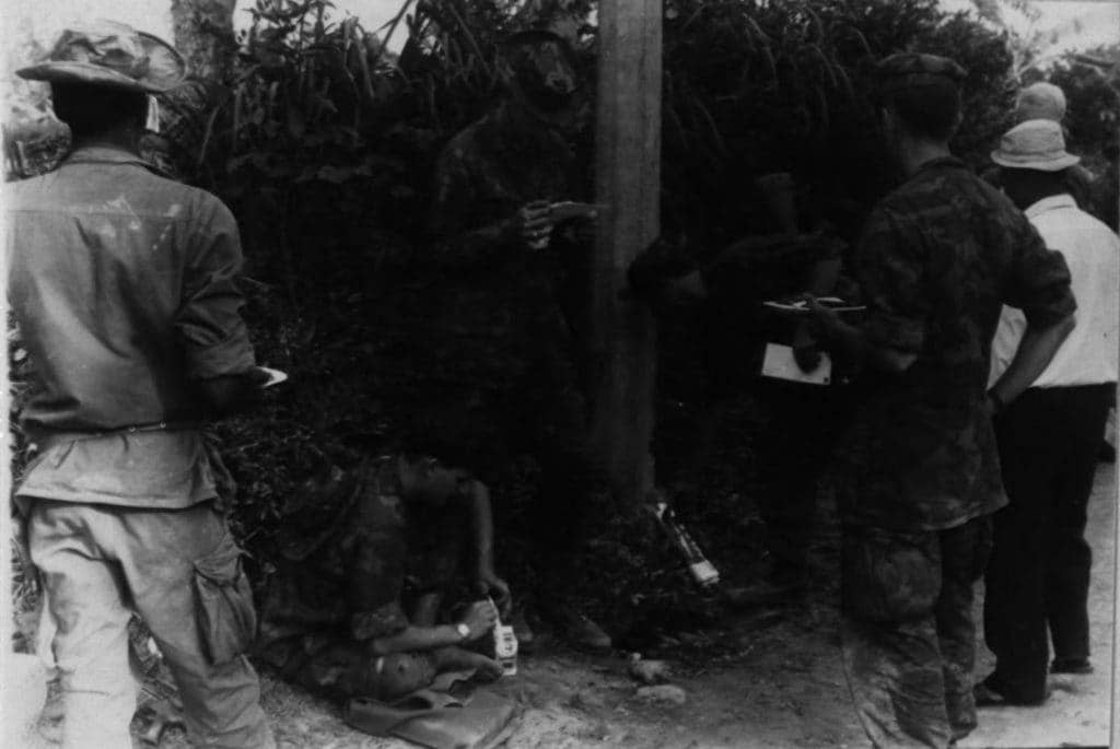Combined Action Program Marines receive mail and an occasional hot meal upon returning to their base village. (Photo: U.S. Marine Corps Sgt. R.F. Ruis)