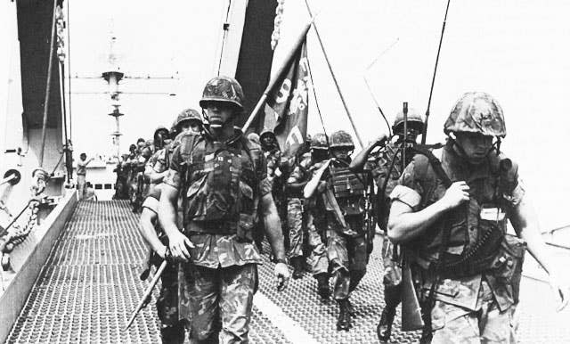 U.S. Marines in Lebanon, 1982. (U.S. Navy photo)