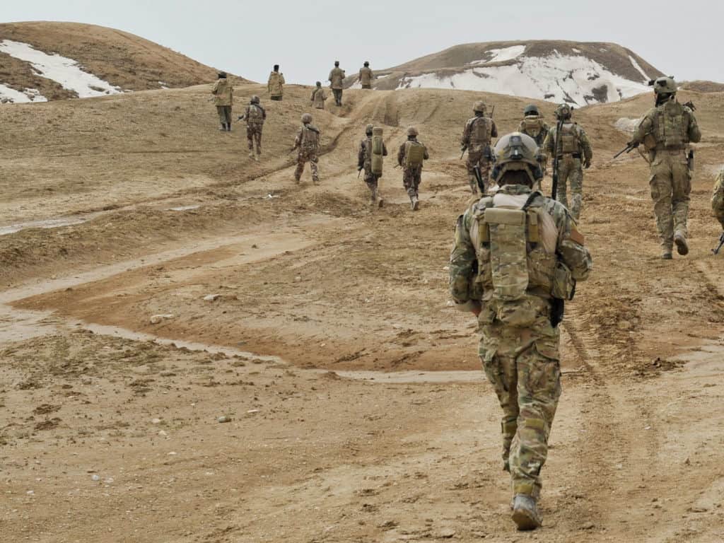 A special forces team on patrol. (Dept. of Defense photo)