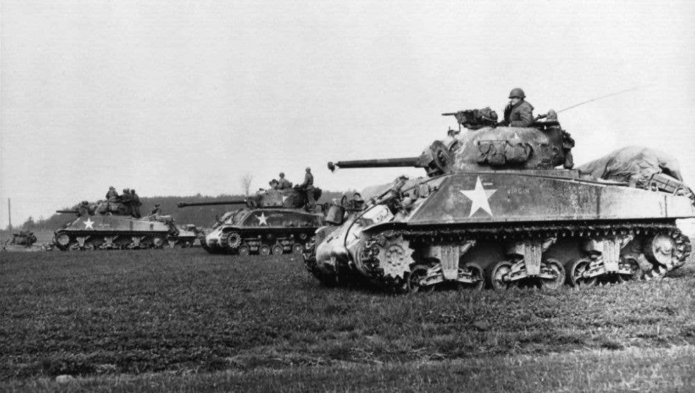 Sherman tanks in the European theater of operations WWII (Photo: Public Domain)