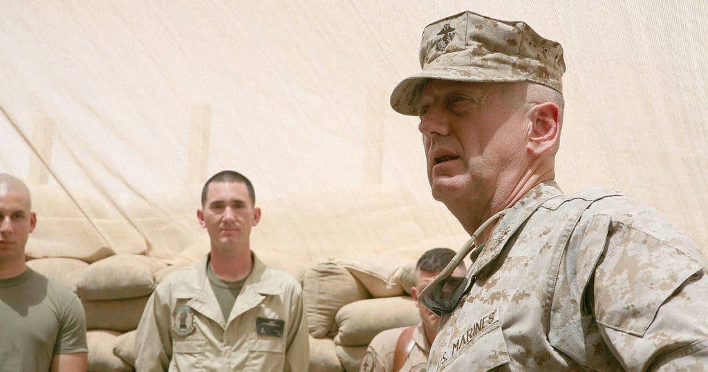 General Mattis...in the shit. (Photo: U.S. Marine Corps)