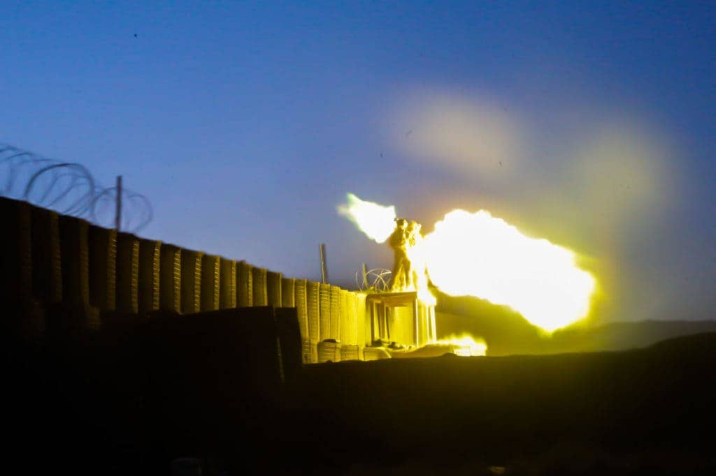 Coalition Forces fire a Gustav during a range day at FOB Shank, Afghanistan, on July 26, 2013. The purpose of the range was for the soldiers to practice using their heavy weapons. (U.S. Army photo by Spc. Liam Mulrooney)
