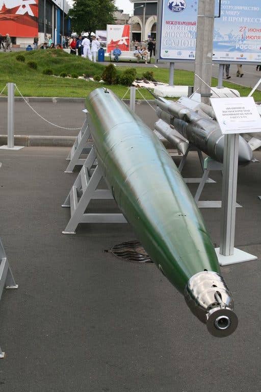 A Russian-designed Shkval on display. (Photo from Wikimedia Commons)