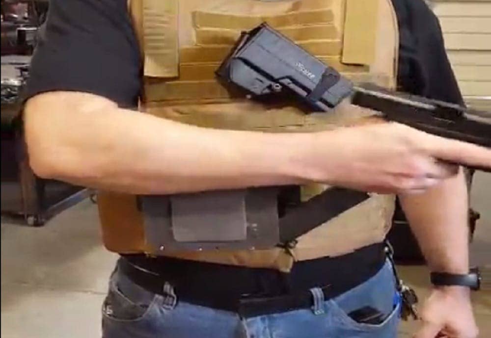 The RLC, showing a magazine in position to reload a Glock 17 pistol. (Screenshot from video provided by Torrent Loading Systems)