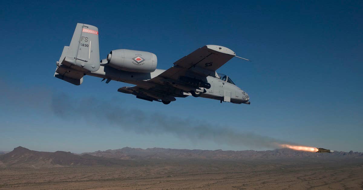 A-10C Thunderbolt II with the 188th Fighter Wing, Arkansas Air National Guard conduct close-air support training Nov. 21, 2013, near Davis-Monthan Air Force Base, Ariz. (U.S. Air Force photo/Jim Haseltine)