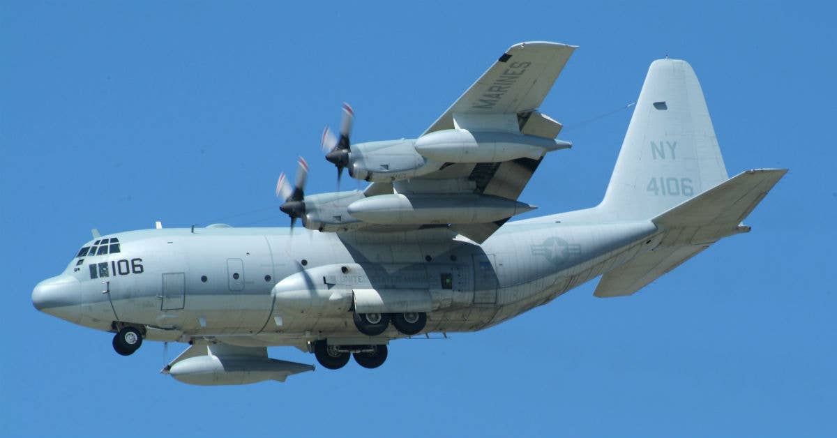 KC-130T. Wikimedia Commons photo by Jerry Gunner.