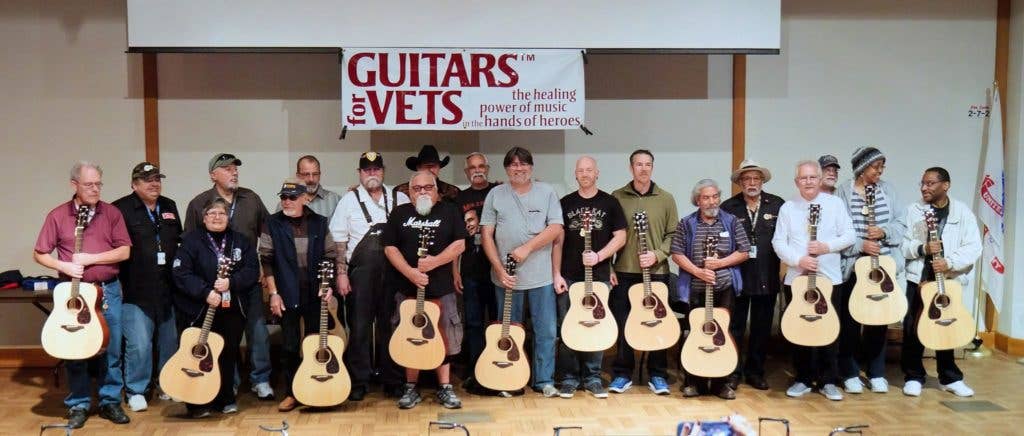 It costs $200 to put a veteran through the program, and all the funding comes from donations. (Guitars for Vets photo)