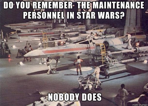 They also don't remember the cooks, sappers, and most of the astromech droids.