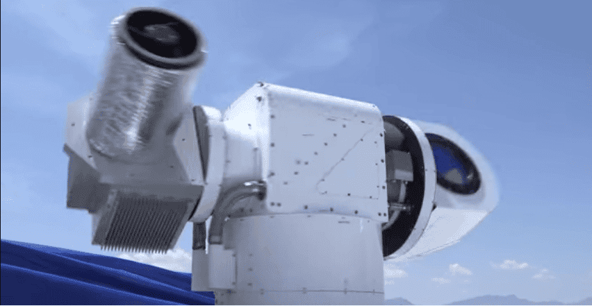 The Athena laser weapon system. (Youtube Screenshot from Lockheed video)