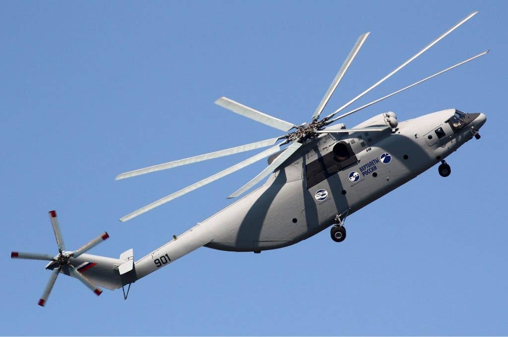 The Mi-26T2, a modernized version of the Halo. (Wikimedia commons)