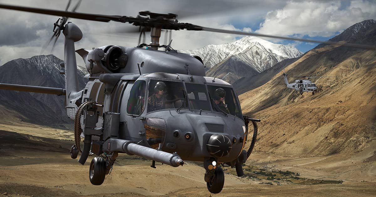 Artist rendering of the Sikorsky HH-60W Combat Rescue Helicopter. (Image from Lockheed Martin)