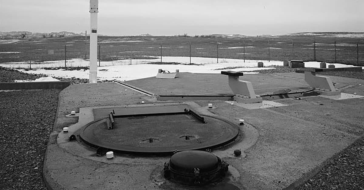 The personnel access hatch at a nuclear-missile silo site in South Dakota. Image from Library of Congress.