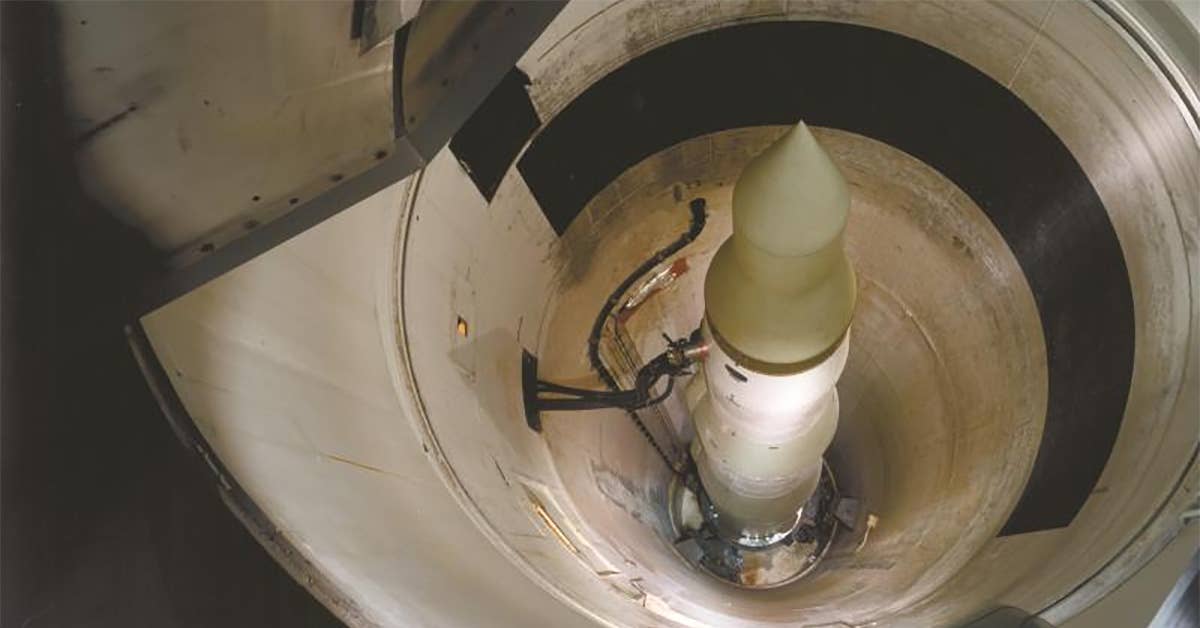 A Minuteman II Missile resting in its launch tube. Image from National Park Service.