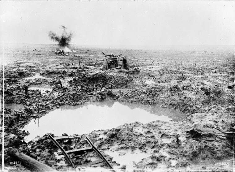 Mark IV stuck in WWI mud