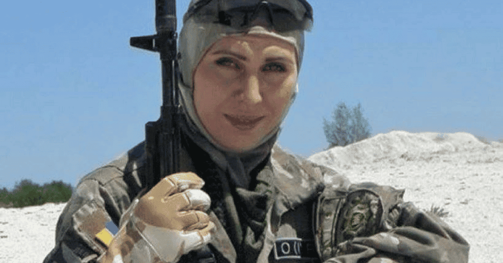 Ukrainian sniper and national hero Okuyeva Amina was assassinated October 30th, 2017, in Ukraine.(image Sergiy Kondratenko Facebook)