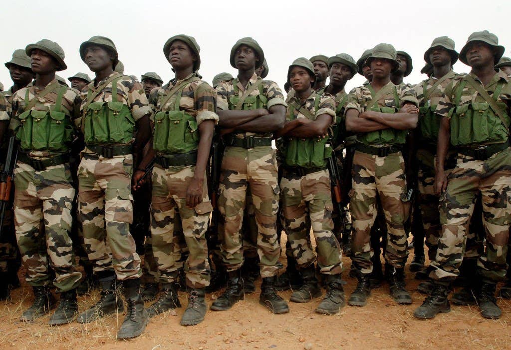 Nigerian troops during Operation Flintlock 2007 (U.S. Navy Photo)
