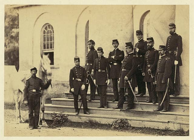 General Irvin McDowell and staff, Arlington House 1862. I told you it was all the rage.