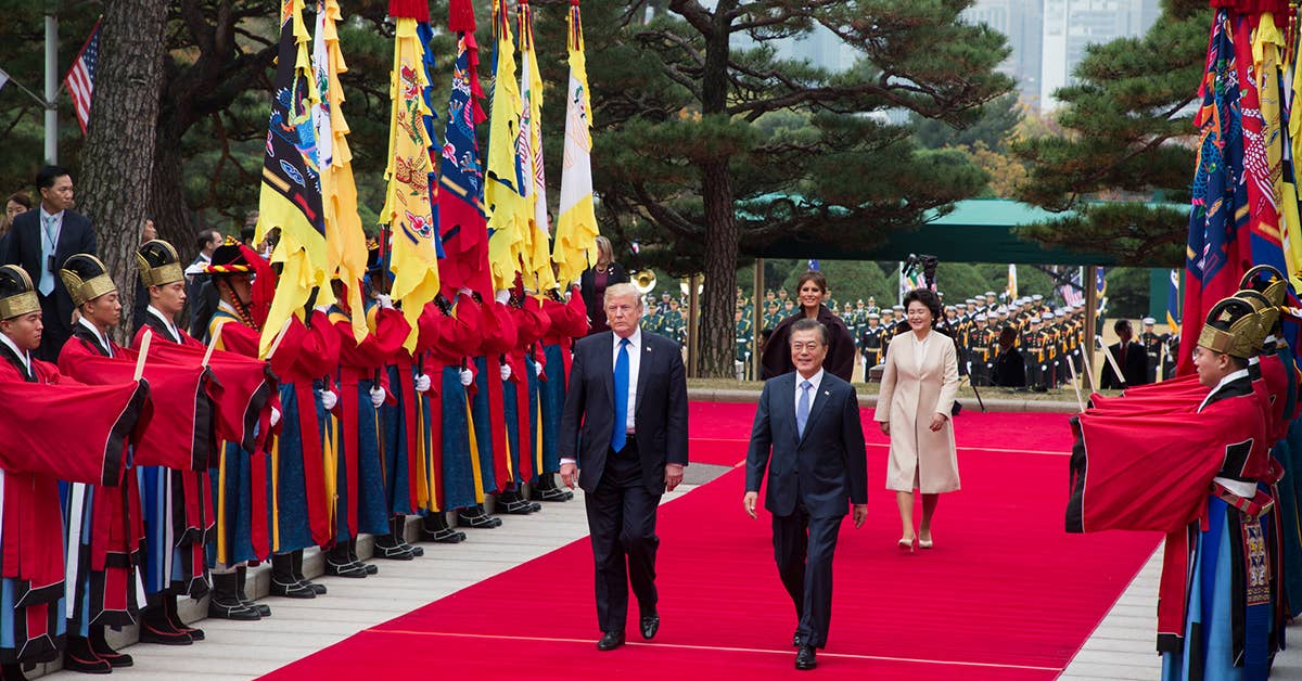 President Donald J. Trump and First Lady Melania Trump visit South Korea, Nov. 7, 2017 (Official White House Photo by Shealah Craighead)