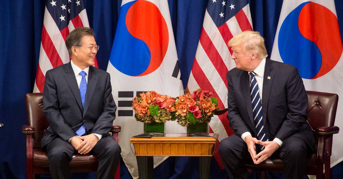 President Donald J. Trump (right) and President Moon Jae-in of the Republic of Korea at the United Nations General Assembly. (Official White House Photo by Shealah Craighead)