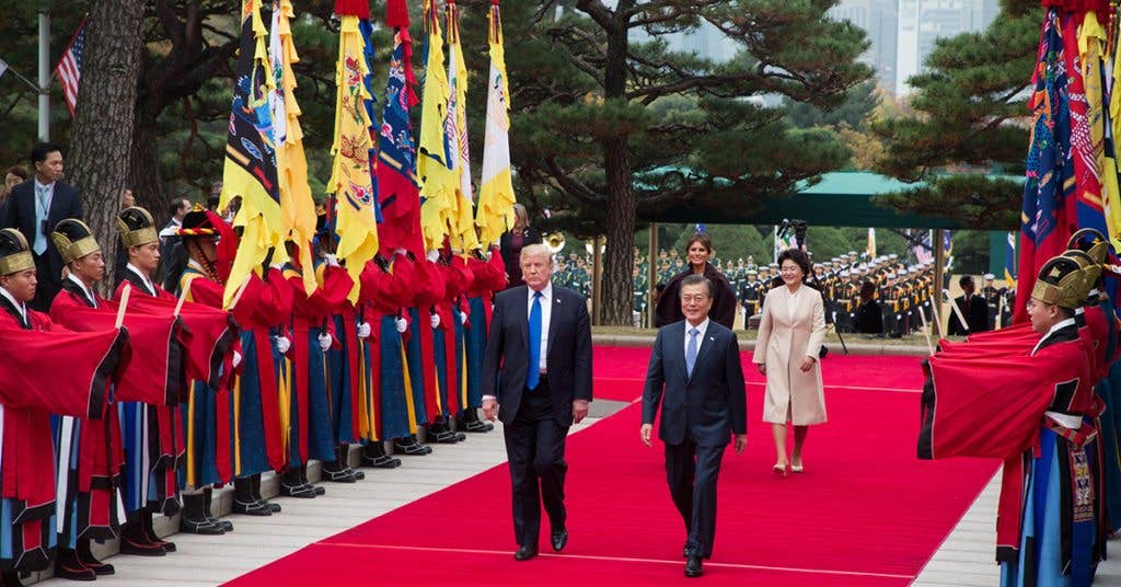 President Donald J. Trump and First Lady Melania Trump visit South Korea, November 7, 2017 (Official White House Photo by Shealah Craighead)
