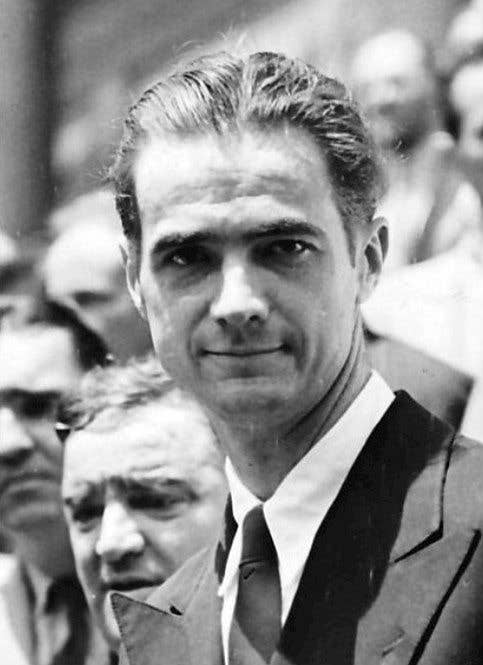This photo of Howard Hughes was taken 25 years before the OH-6 first flew. (Photo from Wikimedia Commons)