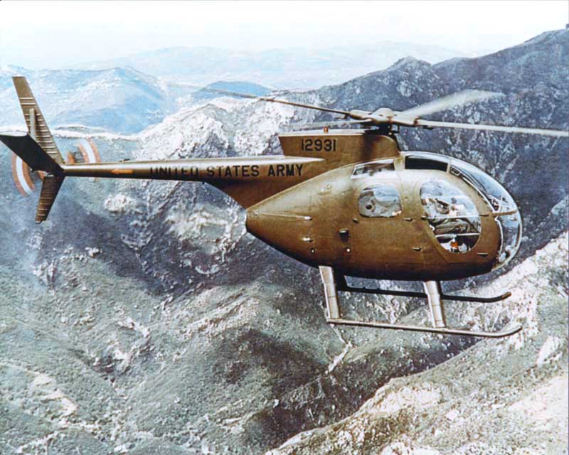 An OH-6 Cayuse in flight. (U.S. Army photo)