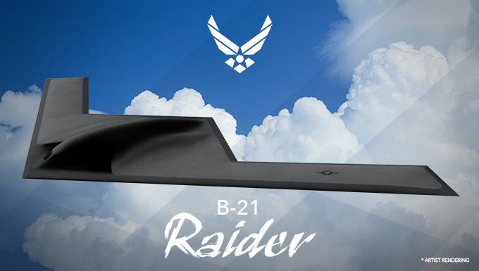 Artist rendering of B-21 Raider bomber. (Photo from U.S. Air Force)