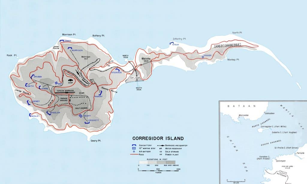 Corregidor, a formidable target. (Image from U.S. Army)