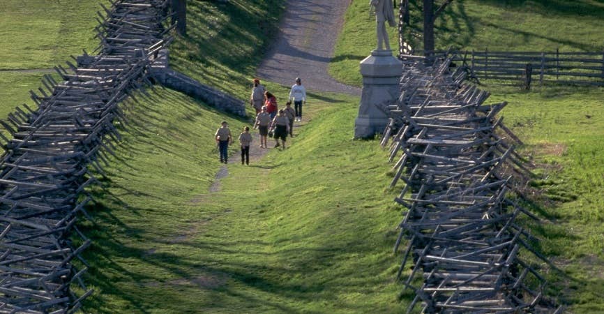 The Sunken Road would later be known as Bloody Lane after the fighting ended. (Image via History)