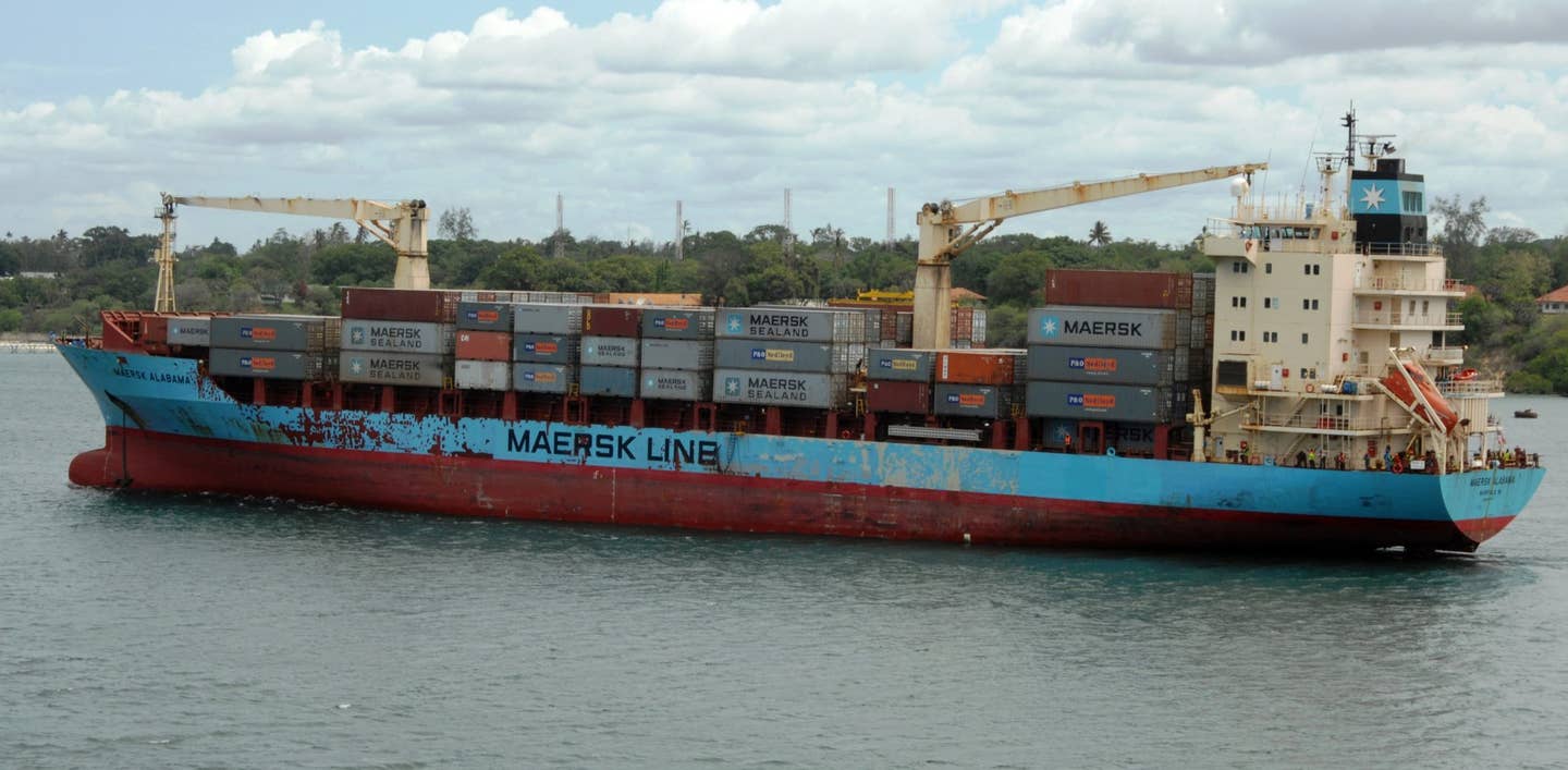 The Maersk Alabama is one of only 84 container ships in the U.S. Merchant Marine. (U.S. Navy photo)