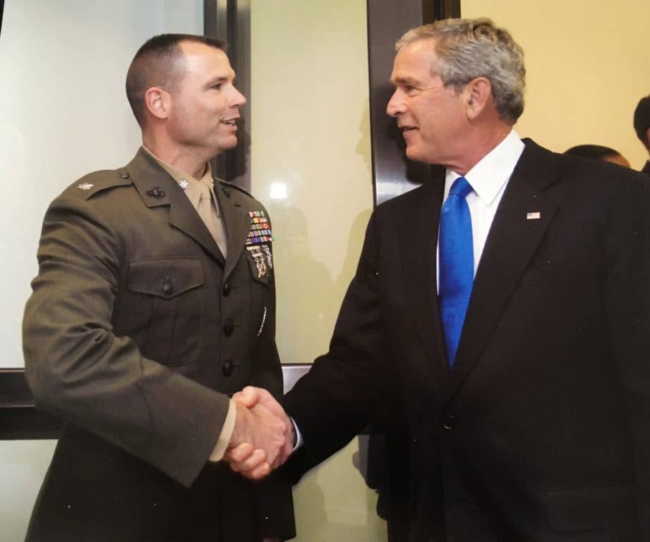 Ted Studdard with then President George Bush.