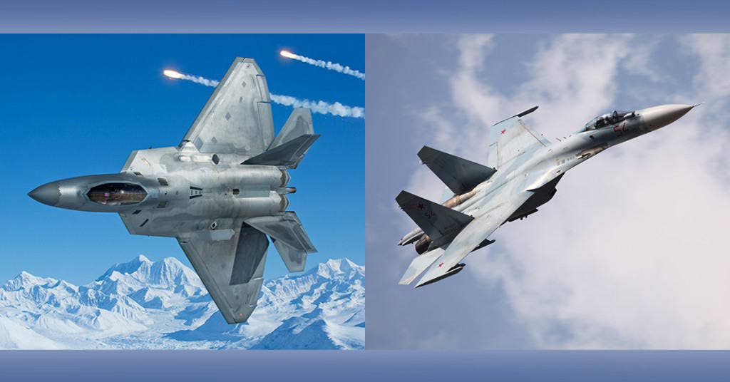 F-22 vs Su-35s We Are The Mighty | Lockheed Martin | Creative Commons